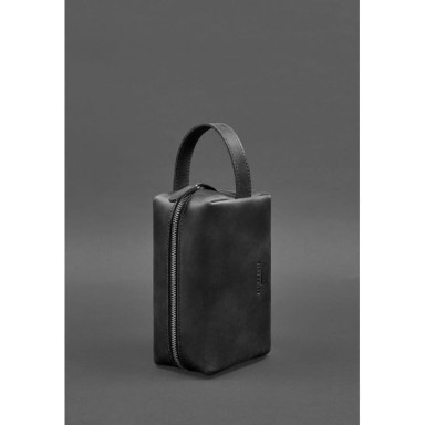 Leather cosmetic bag 5.0 Black Crazy Horse
