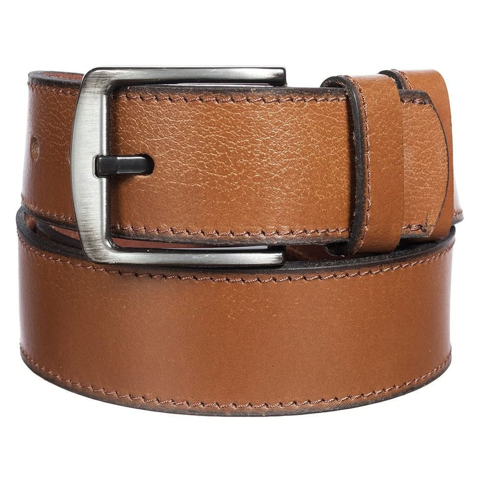 Ремінь шкіряний YSK джинсовий 5 см 729 -4 рудий