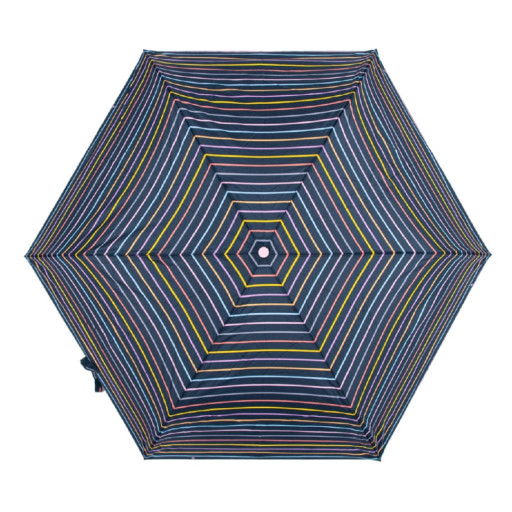 Парасолька жіноча Fulton L553-041253 Superslim-2 Rainbow Pinstripes (Різнокольорові полоси)
