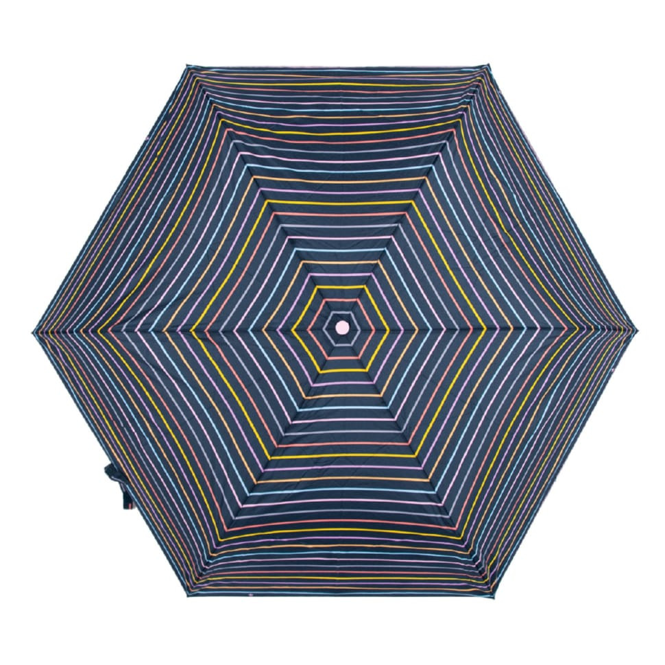 Парасолька жіноча Fulton L553-041253  Superslim-2 Rainbow Pinstripes (Різнокольорові полоси)