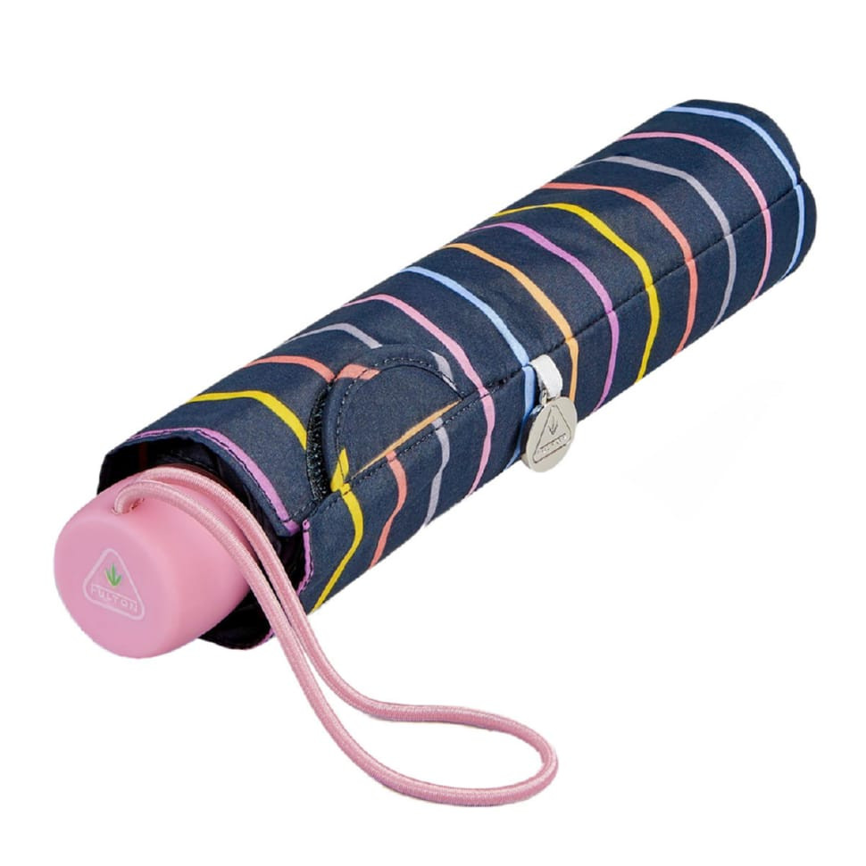 Парасолька жіноча Fulton L553-041253  Superslim-2 Rainbow Pinstripes (Різнокольорові полоси)