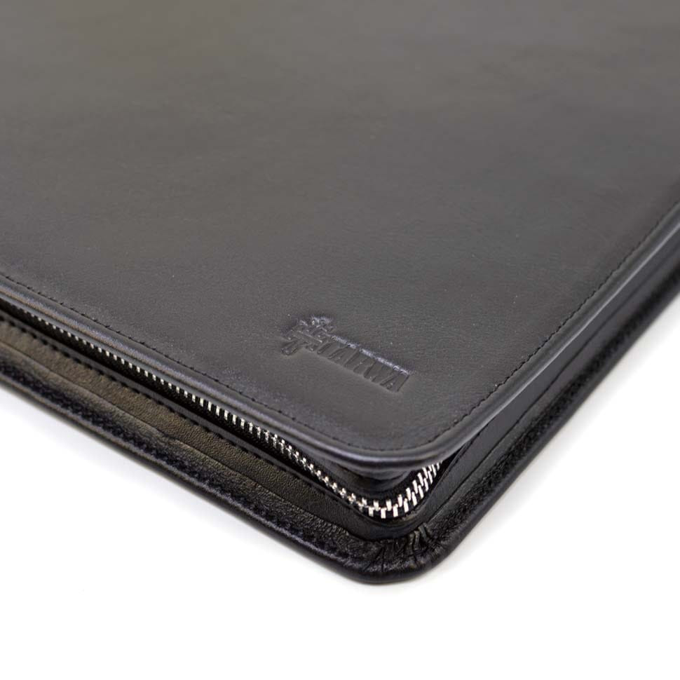 Шкіряна папка на блискавці формат А4 TARWA GA-1297-4lx із затискачем для паперу