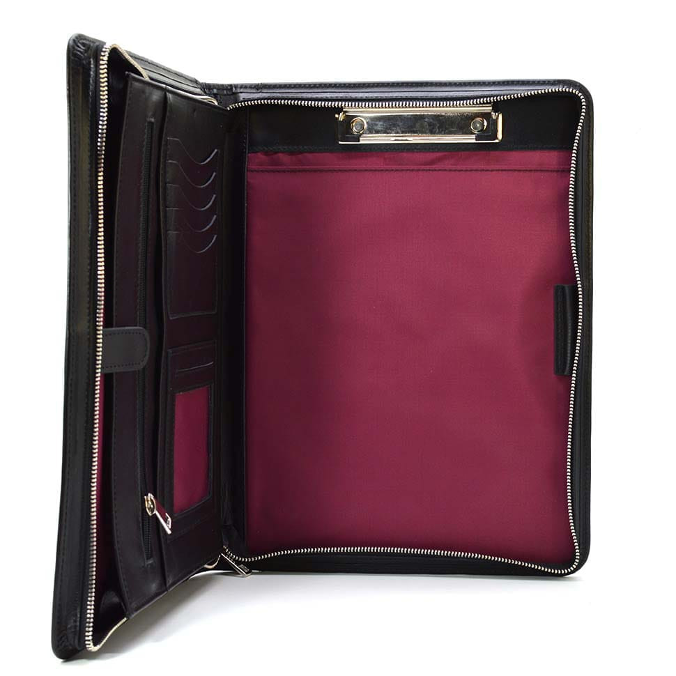 Шкіряна папка на блискавці формат А4 TARWA GA-1297-4lx із затискачем для паперу