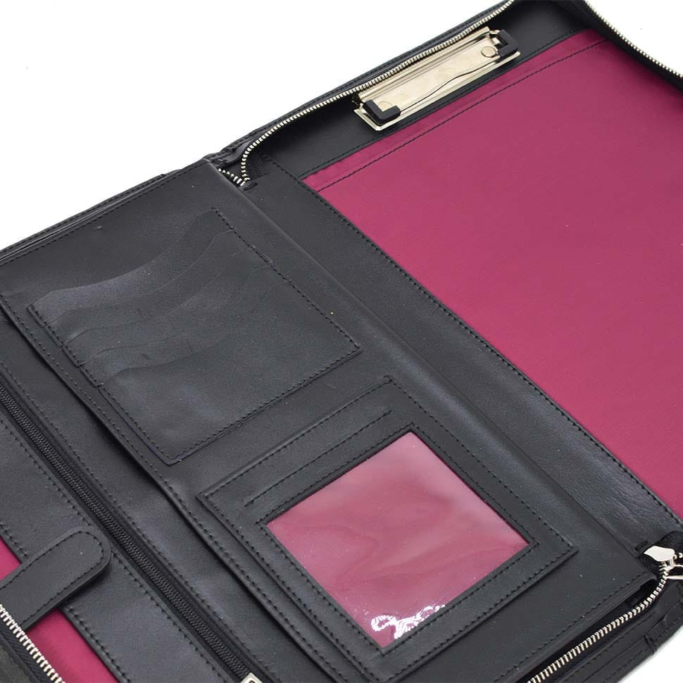 Шкіряна папка на блискавці формат А4 TARWA GA-1297-4lx із затискачем для паперу