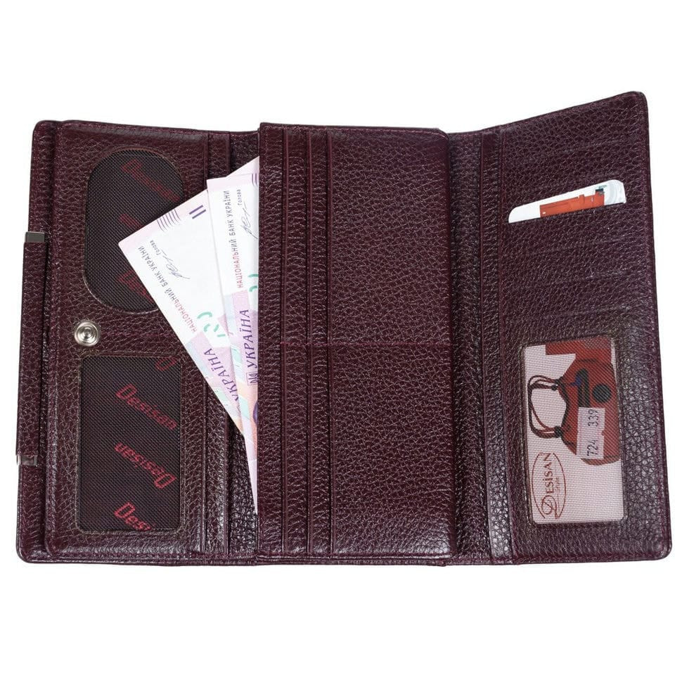 Гаманець жіночий шкіряний Desisan 724-339 бордо флотар