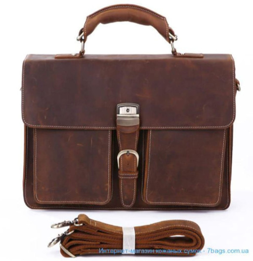 Шкіряний ділової портфель з кінської шкіри