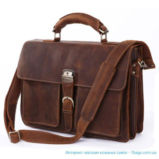 Шкіряний ділової портфель з кінської шкіри