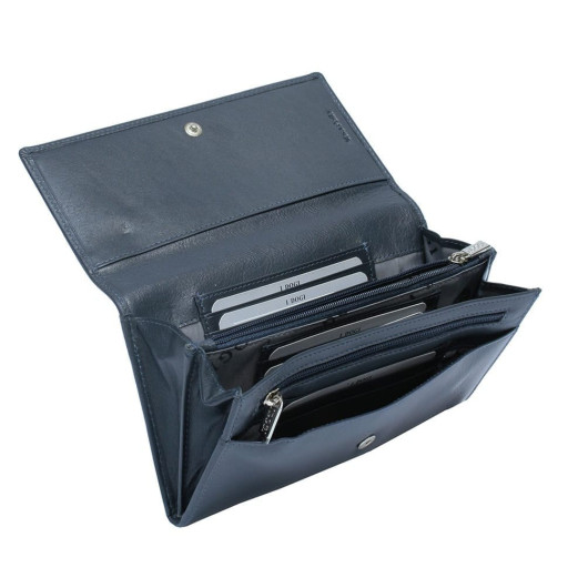 Шкіряне портмоне Cortina 5048 navy синій