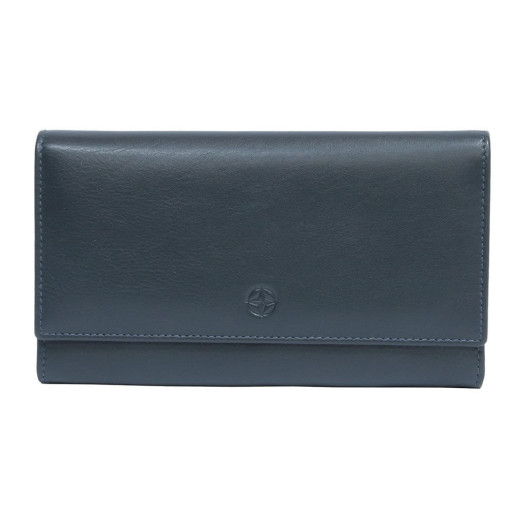 Шкіряне портмоне Cortina 5048 navy синій