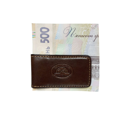 Затискач для купюр шкіряний Italico 1201 moro коричневий