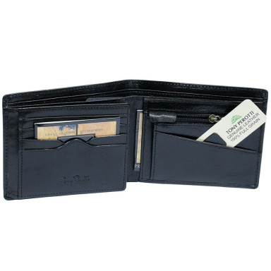Leather wallet Italico 1656 nero black
