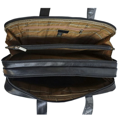 Сумка шкіряна Italico 9954 nero чорний Tony Perotti