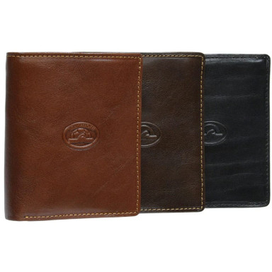 Leather wallet Italico 1153 cognac cognac