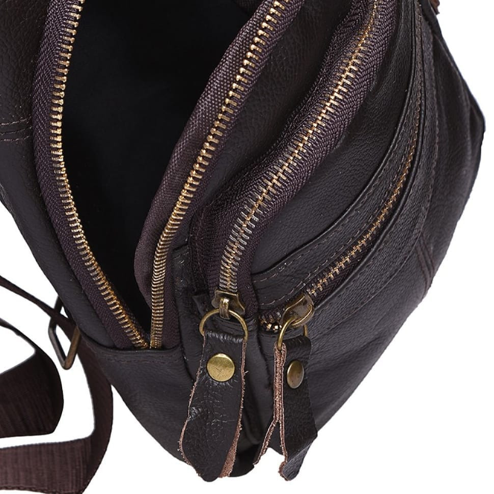 Чоловік шкіряний рюкзак Keizer K13035-brown