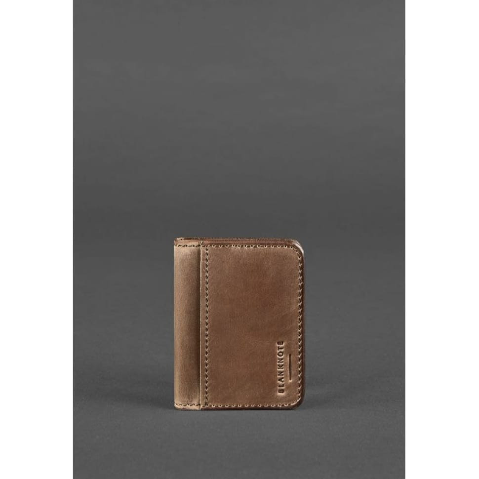 Кожаная обложка для ID-паспорта и водительских прав 4.0 темно-коричневый Crazy Horse