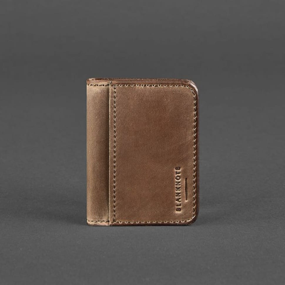 Кожаная обложка для ID-паспорта и водительских прав 4.0 темно-коричневый Crazy Horse