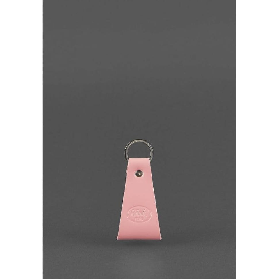 Шкіряний рожевий брелок-петля