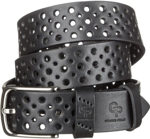 Ремінь чоловічий Grande Pelle 11066 джинсовий Чорний