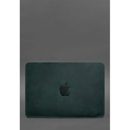 Шкіряний чохол для MacBook 13 дюйм Зелений Crazy Horse