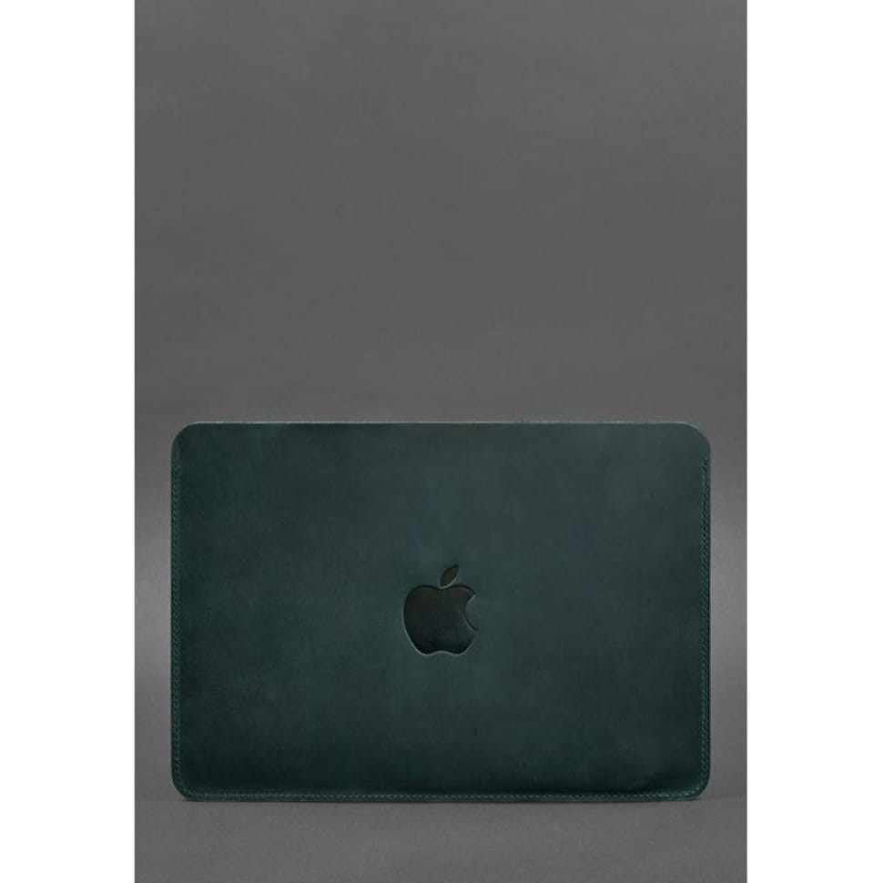 Шкіряний чохол для MacBook 13 дюйм Зелений Crazy Horse