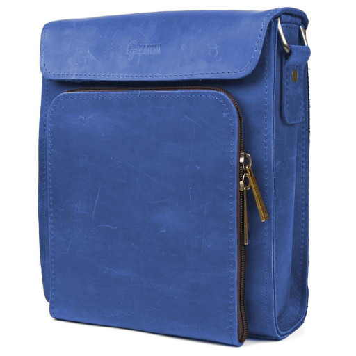 Чоловічі шкіряні сумки через плече RUI-30272-3md TARWA крейзі хорс ультрамарин