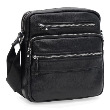 Men's leather bag Keizer K19981bl-black