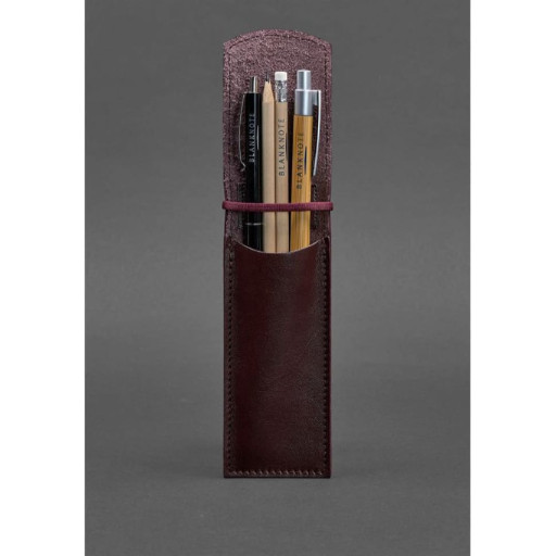 Шкіряний чохол для ручок 1.0 бордовий