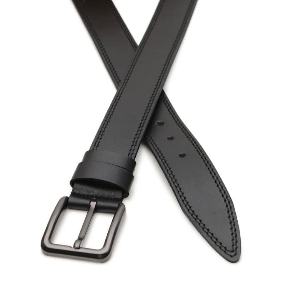 Чоловічий шкіряний ремінь V1GX03-black