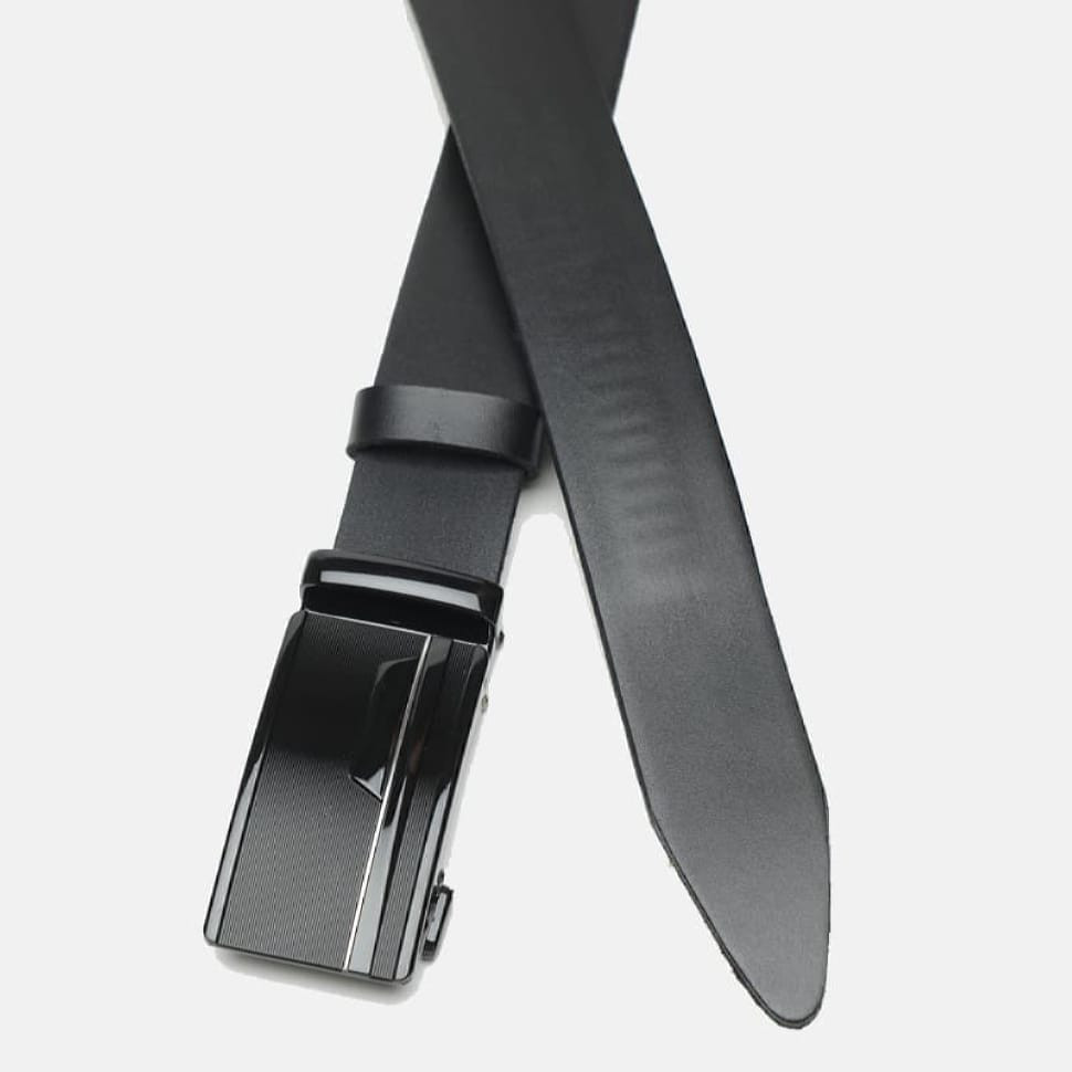 Men's leather belt with automatic buckle CV1gnn33-125