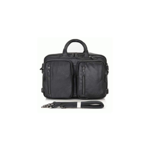 М'який портфель шкіряний BUFFALO BAGS M7014A чорний