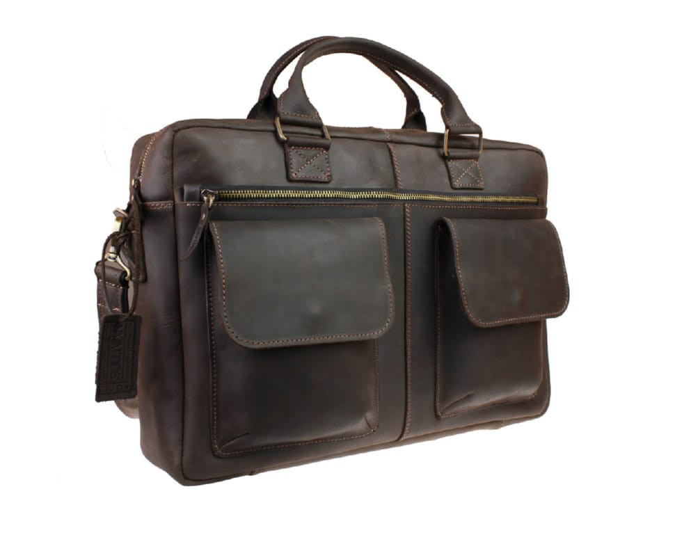 Bag man's for documents large leather A4 SULLIVAN 74228(60) brown