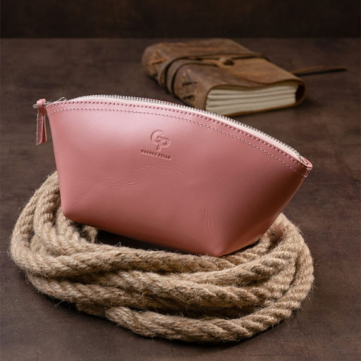 Жіноча косметичка зі шкіри Amelin GRANDE PELLE 11299 Пудра