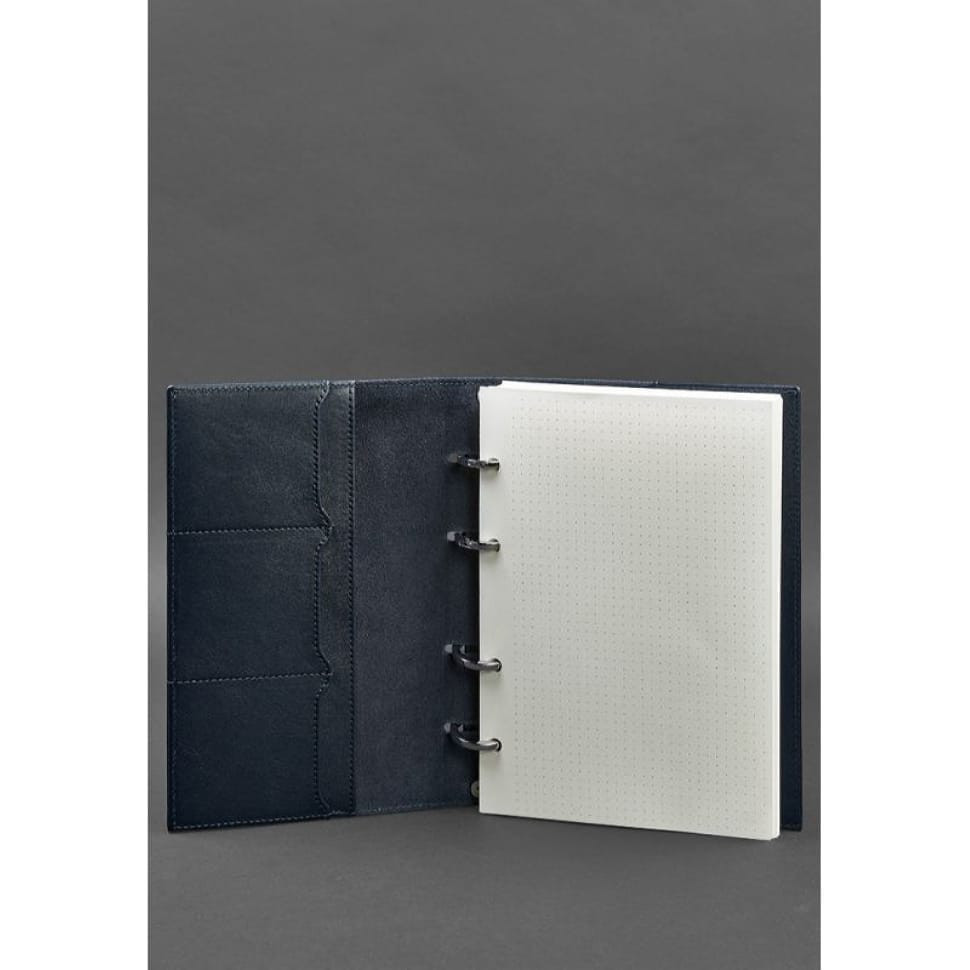 Leather Loop Notebook 9.0 with Hard Blue Cover