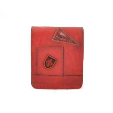 Pratesi BCL182/18 - Messanger Mini Bag in cow leather Bruce Cherry