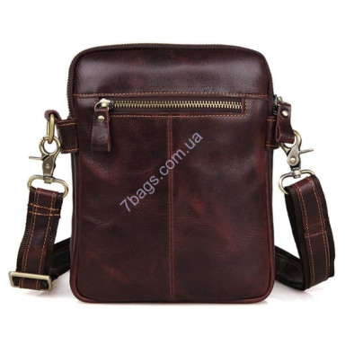 Men's leather crossbody bag, John McDee brand
