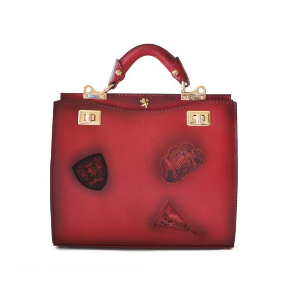 Pratesi BCL150/32 - Lady Bag Anna Maria Luisa de Medici Medium in cow leather Bruce Cherry