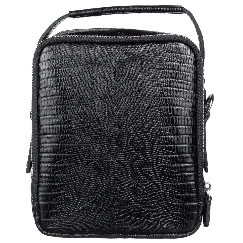 Барсетка м'яка шкіряна DESISAN 343-143 чорний лазер