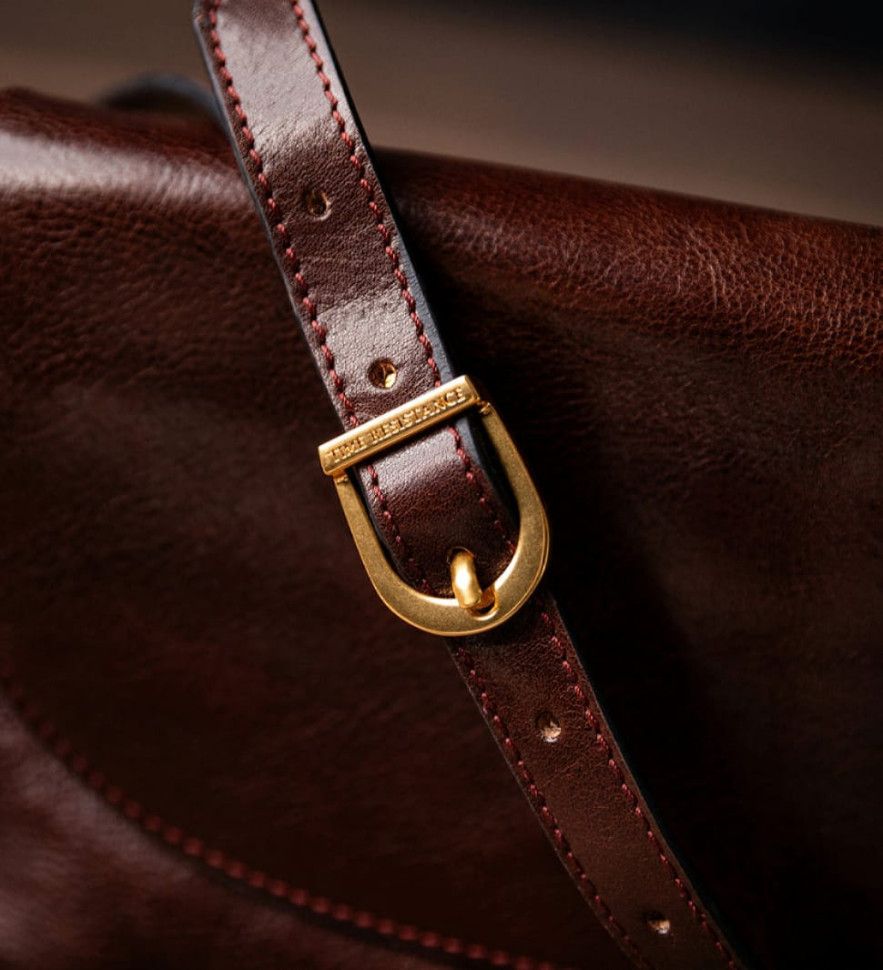 Шкіряна сумка через плече для жінок - Sophie's Choice - Коричневий колір - Time Resistance 5243701