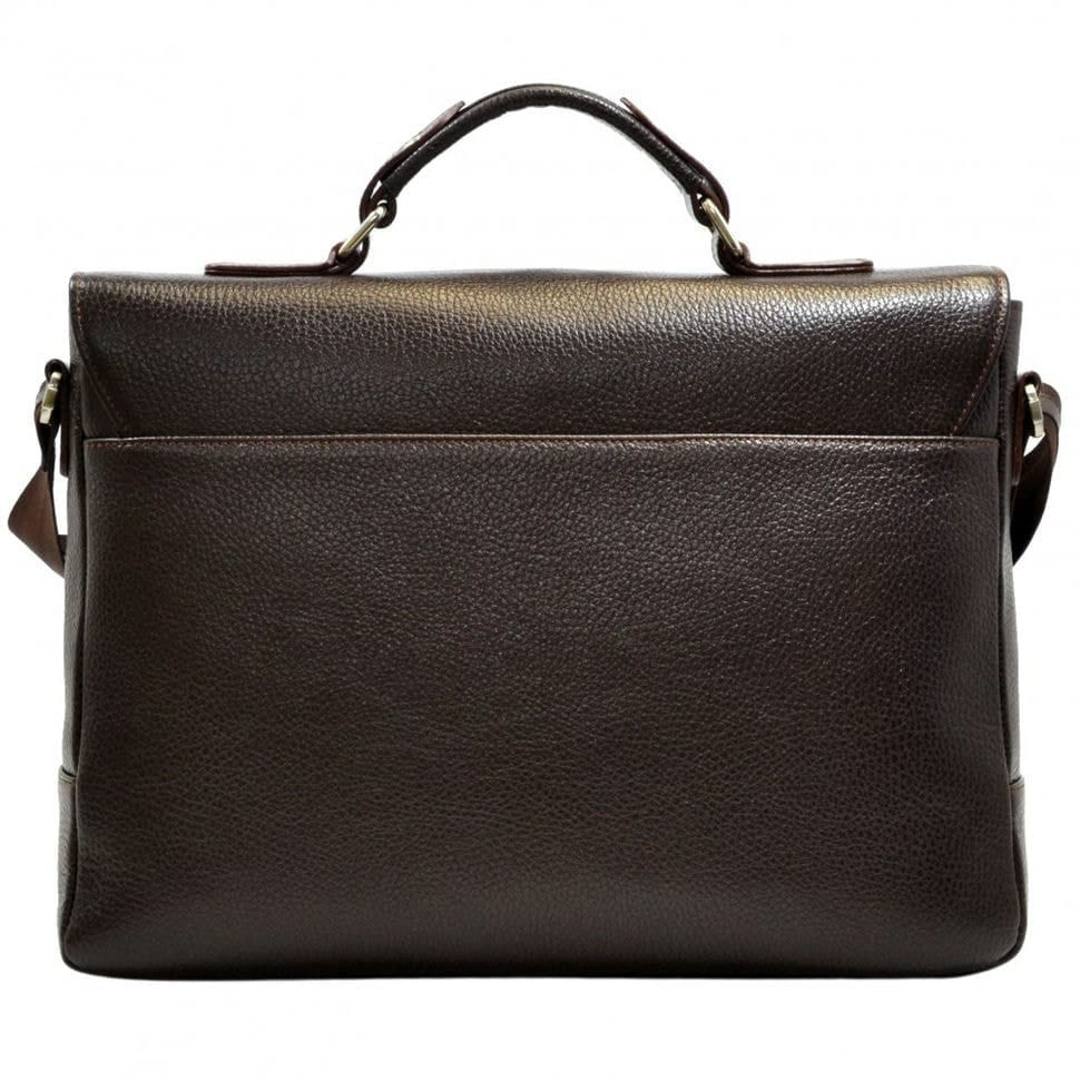 Шкіряний портфель Desisan 800-09 коричневий гладкий