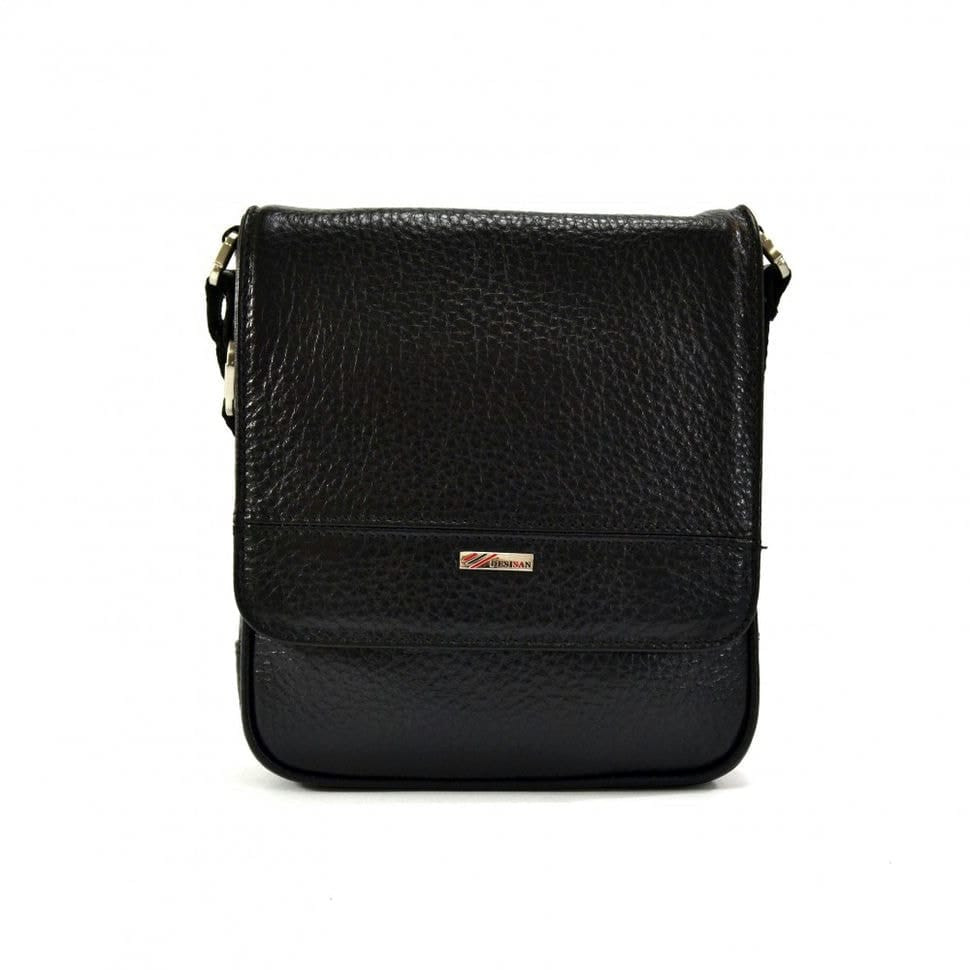 Барсетка м'яка шкіряна DESISAN 417-011 чорний флотар