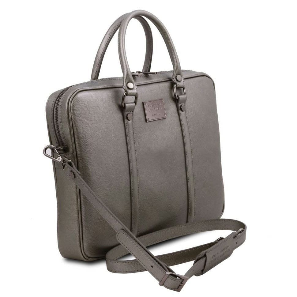 Ексклюзивний шкіряний чохол для ноутбука Prato Exclusive з металізованої шкіри Tuscany TL142041