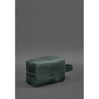 Leather cosmetic bag 5.0 Green Crazy Horse