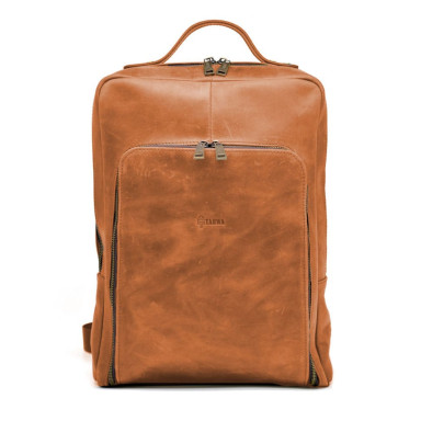 Рюкзак для ноутбука 15" дюймов RB-1240-4lx в коньячной коже крейзи хорс