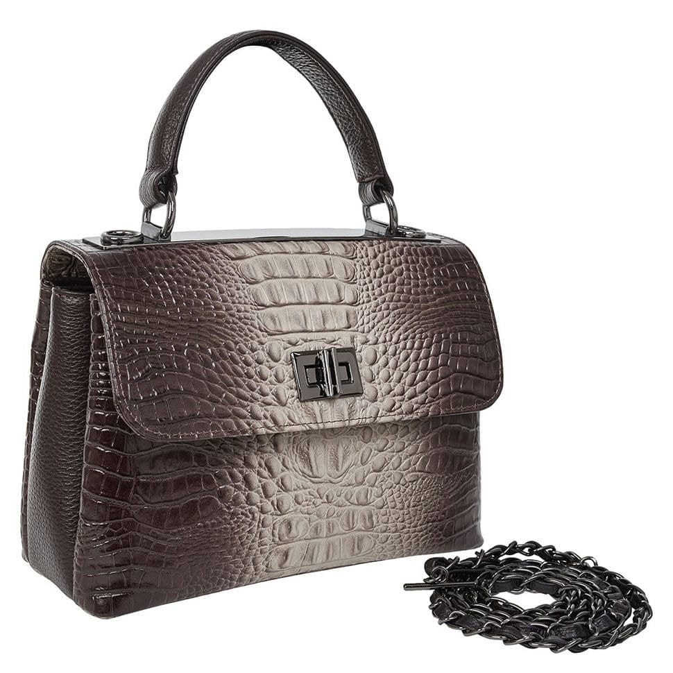 Сумка жіноча шкіра Desisan 2047-4228 бежевий кроко