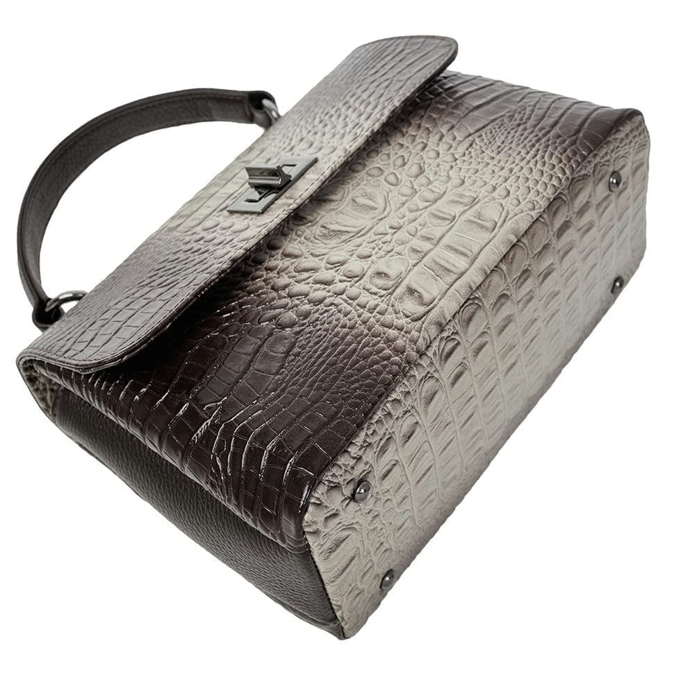 Сумка жіноча шкіра Desisan 2047-4228 бежевий кроко