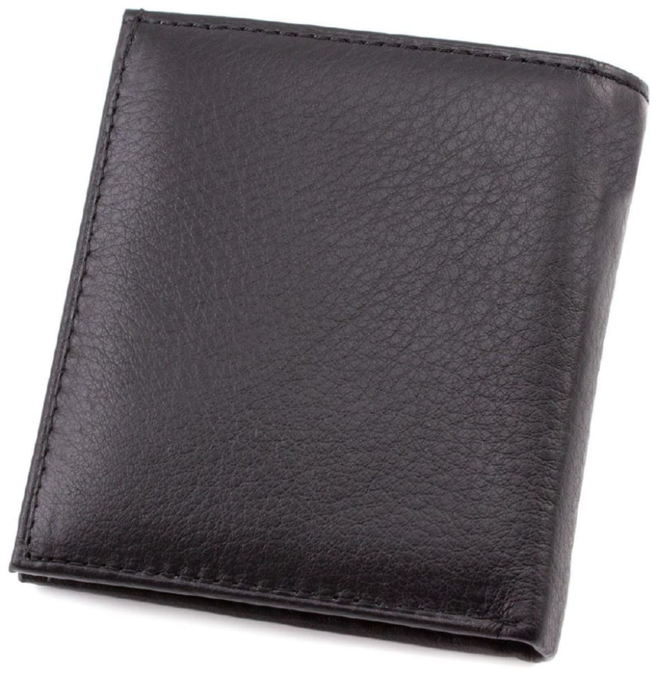 Black small men's wallet made of genuine leather Marco Coverna 018 black