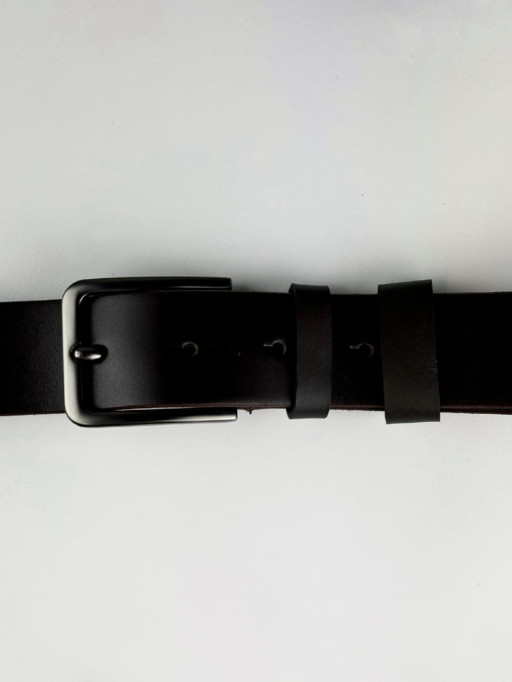 Ремінь чоловічій з натуральної шкіри SBR002 (коричневий)