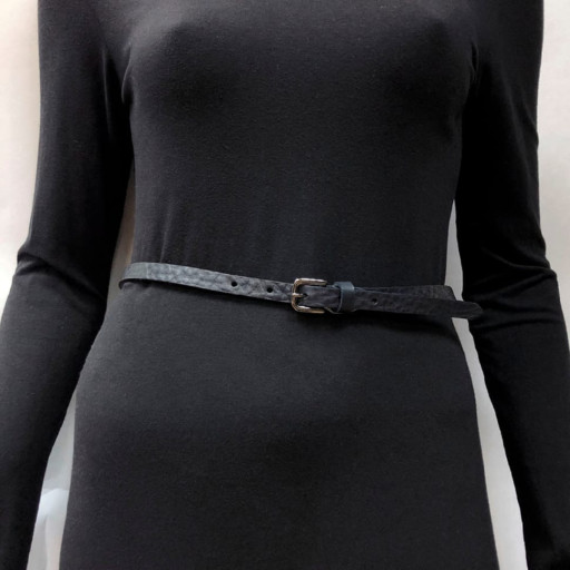 Шкіряний ремень 04/15 blu синій TONY PEROTTI