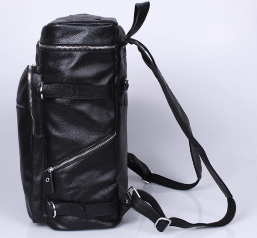 Міський чоловічий шкіряний рюкзак, чорний Tiding 3035