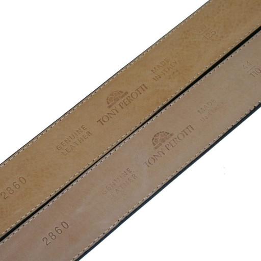 Шкіряний ремень 2860 nero чорний TONY PEROTTI